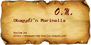 Obagyán Marinella névjegykártya